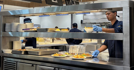 OTSHB heated bars at IKEA Auckland keep food warm at the kitchen pass