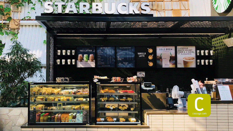 Starbucks Wing Racks Cossiga TTG multideck cabinets for Starbucks food-to-go